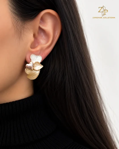 گوشواره زنانه استیل طرح قلب
