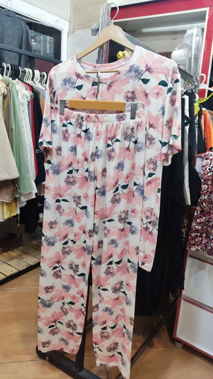 ست تیشرت شلوار ویسکوز کد 1190