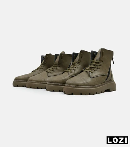 نیم بوت چرمی مردانه زیتونی Timberland