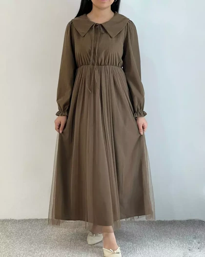 ست پیراهن بهمراه جلیقه بافت کد 5335