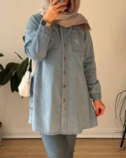 مانتو جین دو جیب