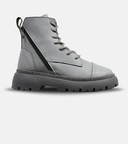 نیم بوت چرمی مردانه طوسی Timberland