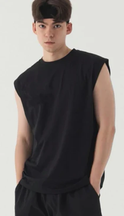 وست مشکی لش مردانه | پارچه پنبه دونخ کد 333