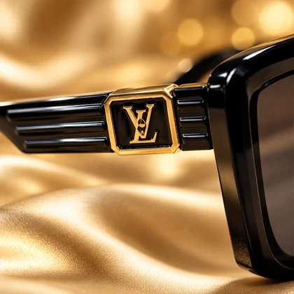 عینک آفتابی زنانه لویی ویتون (Louis Vuitton) مربعی مشکی لوکس و شیک
