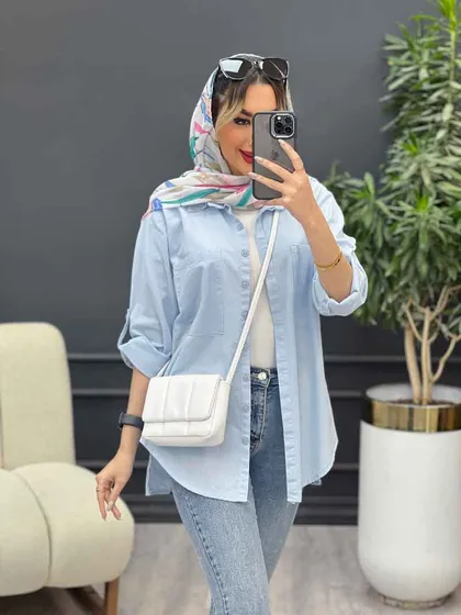 مانتو لینن رنگی بغل چهار دکمه