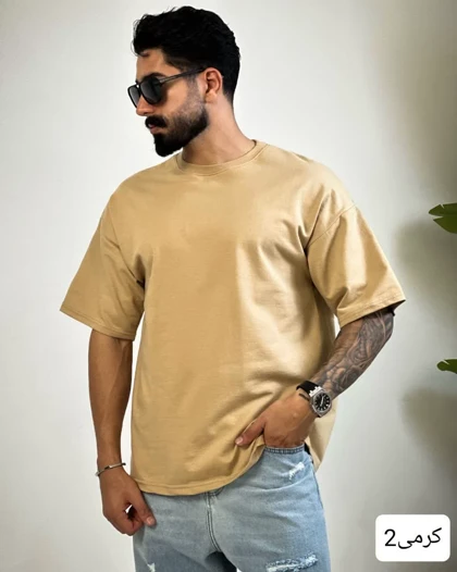 تیشرت ساده مردانه دو نخ برازنده_کد4270