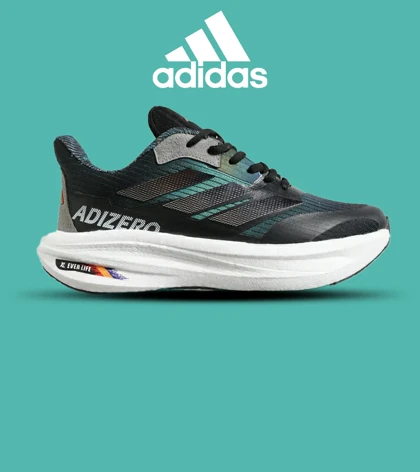 کفش کتانی مردانه و زنانه مشکی سبز Adidas Adizero مدل 7192