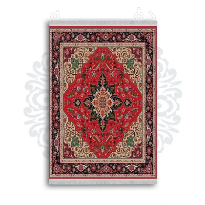 *جدید* فرشینه از جنس پارچه شانل مخمل ترک طرح فانتزی برند دفه کد 155