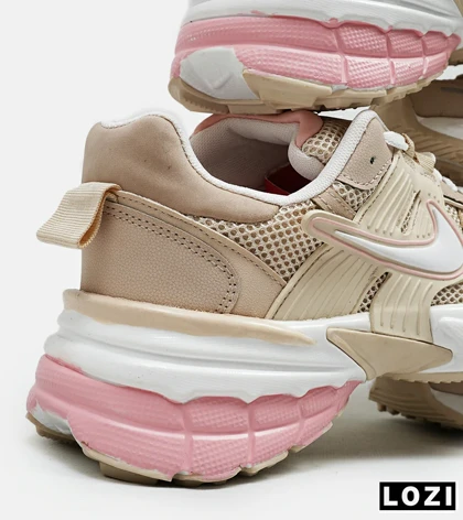 کفش کتانی زنانه کرم صورتی Nike cushlon مدل 5190