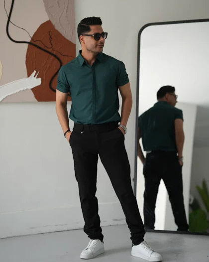 پیراهن مردانه آستین کوتاه دوشین