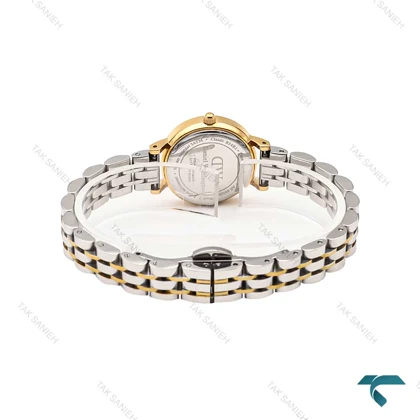 ساعت DW زنانه دورنگ طلایی صفحه مشکی مینی DW-6315-L