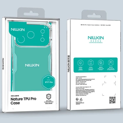 قاب گوشی آیفون 17 پرو نیلیکن Nillkin Nature TPU Pro شفاف ژله ای