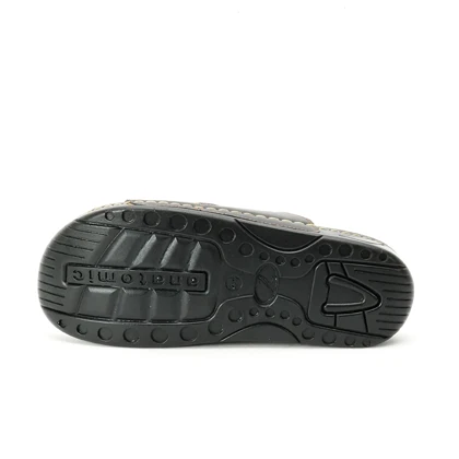 دمپایی چرم مردانه آسیادار مدل رایکا 205