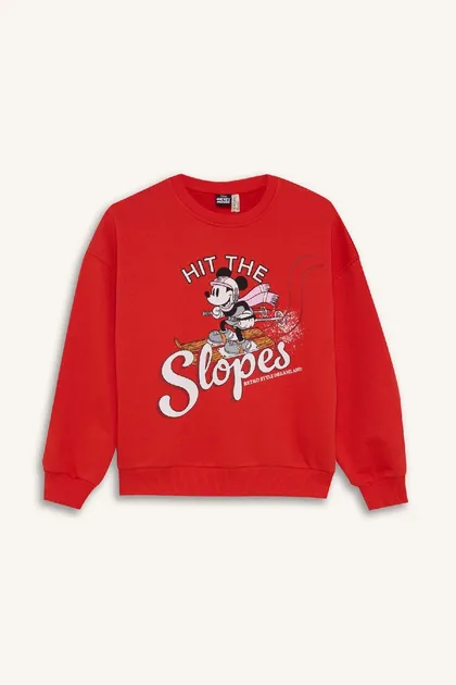 سویشرت دخترانه Disney Mickey & Minnie Oursize Wide Fit یقه خدمه D4377a824wn D4377A824WN