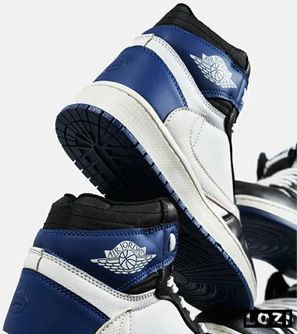 کفش کتانی ساق‌دار سفید آبی مشکی مردانه NIKE travis scott مدل 6707