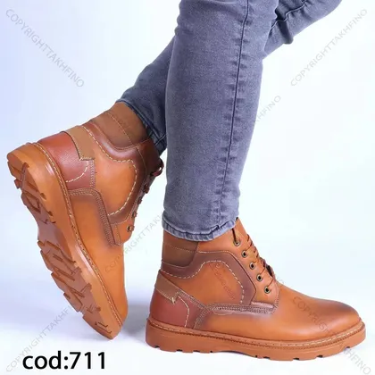 نیم بوت عسلی - کد 711 (Tb28)