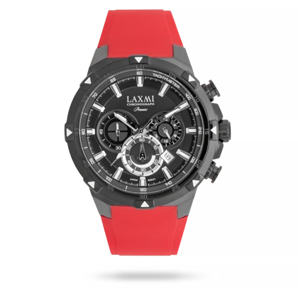ساعت مچی مردانه لاکسمی بند سیلیکون مشکی کد Laxmi 8908/2