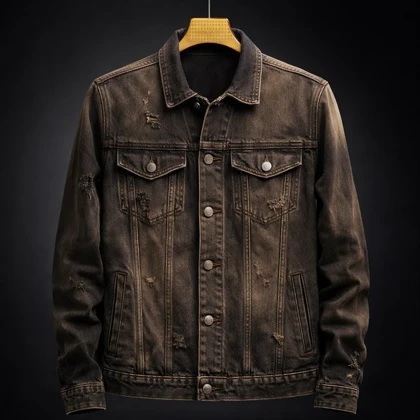 کت جین تینت نفتی گازوییلی کد 2 فوق العاده شیک 2026 * استایل لانگ * پارچه گرم بالا سنگین قواره استاندارد