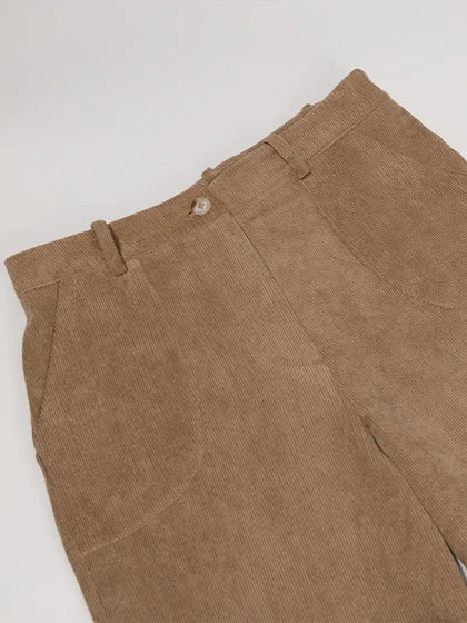 شلوار زنانه مخمل راسته جیب‌دار 10112