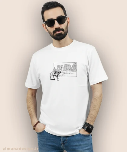 تیشرت مردانه و زنانه اصیل ایرانی طرح نگاه کوروش بزرگ