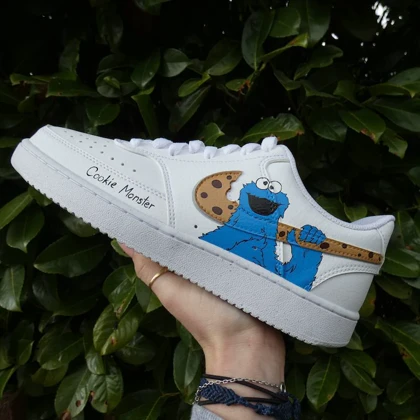 کفش اسپرت کاستوم کتانی با طرح making cookies نایک nike ایرفورس air force کد 56836