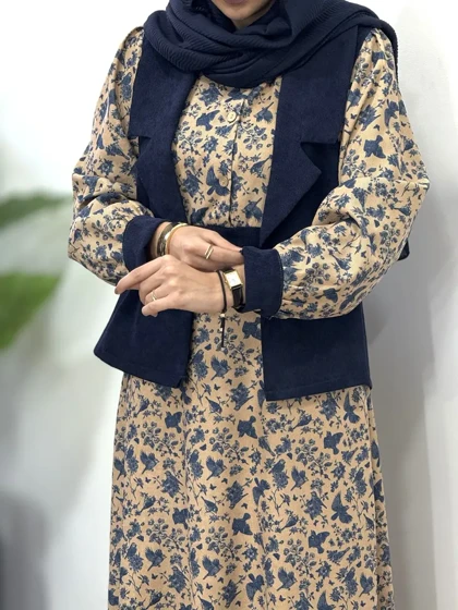 ست پیراهن مانتویی و وست آتیسا 1