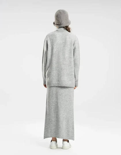 یقه اسکی دامن بافت