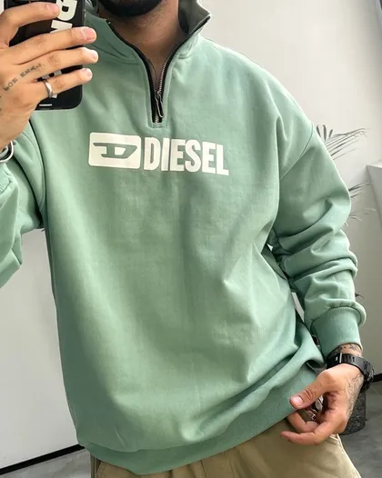 دورس نیم زیپ DIESEL رنگ سبز پسته ای