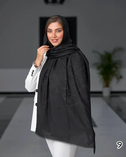 شال مشکی ژاکارد