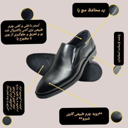 کفش مردانه مدل چرم طبیعی si171