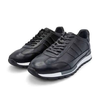 کفش کتانی چرم طبیعی مردانه لاما مدل 0154 _ Flat shoes