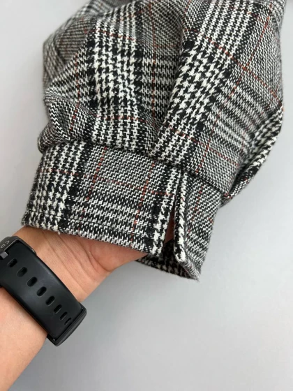 مانتو چهارخونه کشمیر کد 3032