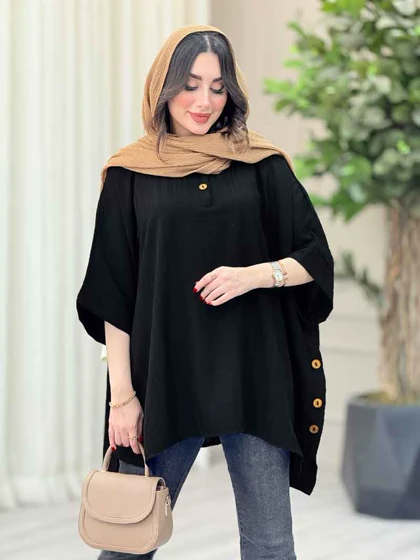 مانتو پانچ بغل سه دکمه کتایون