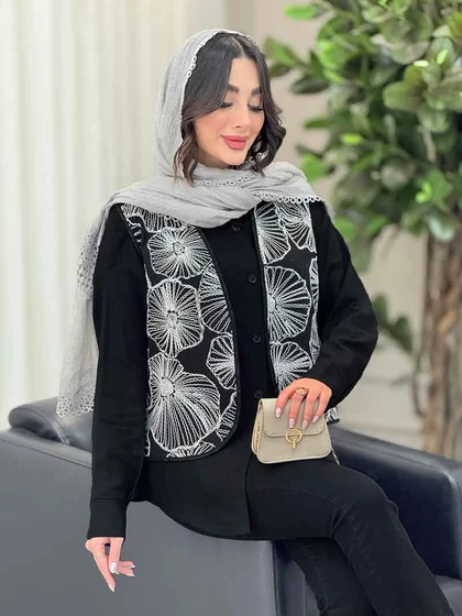 شومیز دو تکه طرح دار