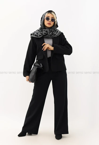 کت فوتر باکسی تک دکمه آستر دارکد1004802