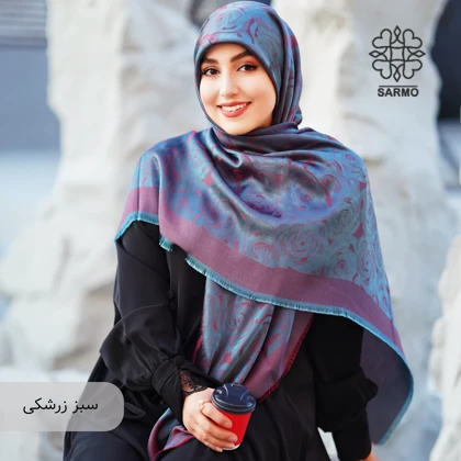 روسری رونا گل رز لمه دار