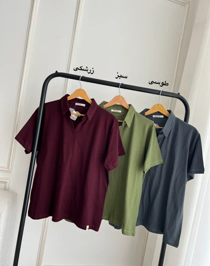 تیشرت پنبه یقه شکاری نکار کدTS-2005
