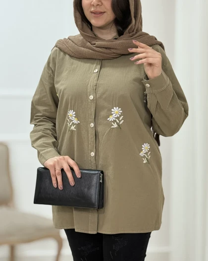 مانتو گلدوزی زنانه آرام کد محصول 1695