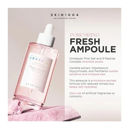 سرم آبرسان آمپولی کوچک کننده منافذ سنتلا مادگاسکار اسکین 1004 100 میل صورتی