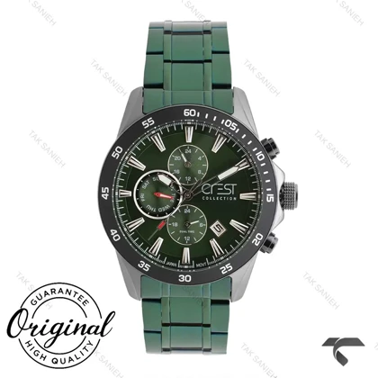 ساعت کرست مردانه 6310-4 دودی سبز Crest-10951-G