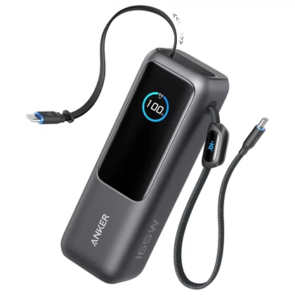پاور بانک 25000 انکر Anker مدل A1695 توان 100 وات با کابل USB-C