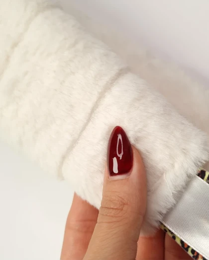 هدبند روسی خز الوان و مشکی سیلکا