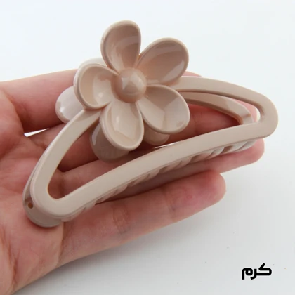 کلیپس دخترانه مدل بیضی گل‌دار سایه روشن
