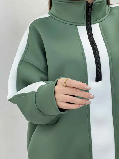 هودی ترکیبی زیپ‌دار