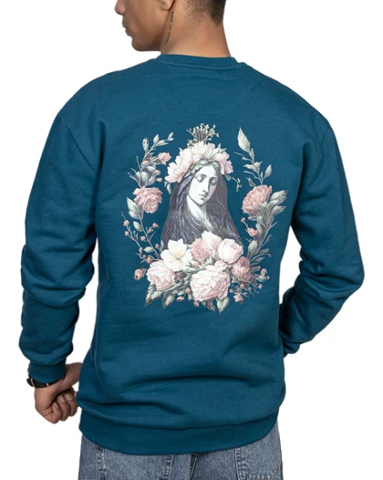 دورس مردانه سه نخ مدل ساده پشت چاپ مریم رنگ سرمه ای کد 72252