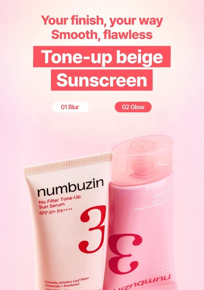 سرم ضد آفتاب و روشن‌کننده نامبوزین مدل No.3 Tone-Up Glow 02 حجم 50 میل