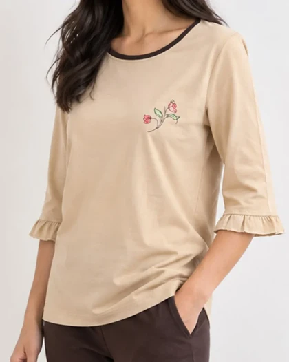 بلوز و شلوار بلند گل رز زنانه