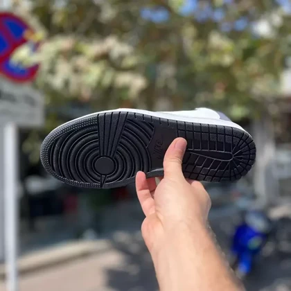 کفش روزمره نایکی مدل تراویس اسکات با بند اضافی مشکی طوسی کیفیت عالی