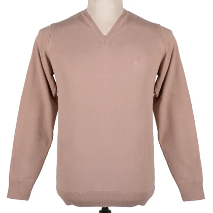 پلیور بافت یقه هفت نسکافه‌ای مردانه