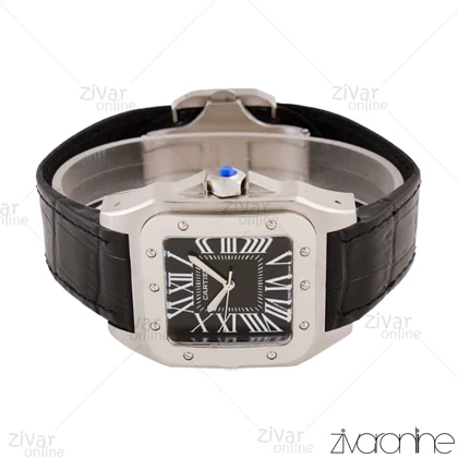 ساعت کارتیر مردانه مدل سانتوس بند چرمی 105595